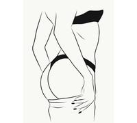 Abstract Couple Love Erotic Line Minimalist Female Sexy Woman Poster Wall Art Pictures Canvas Painting Room Home Decor 21x30cm No Frame