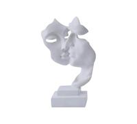 Abstract Couple Sculpture - Silence Is Golden - Black Figure Art for Home, Living Room & Office Decoration - Unique Modern Design