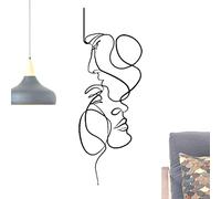 Abstract Couple Wall Art - Single Drawing Wall Art Decor | Woman Man Silhouette Artwork, Women Art Print, Art Wall Decor, Minimalist Wall Art