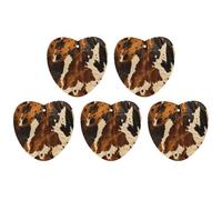 Abstract Cow Skin Car Air Freshener Hanging Incense Chips 5 Pack Automotive Scented Hanging Sheets for Car Home Auto Interior Decor Love Form,black-style