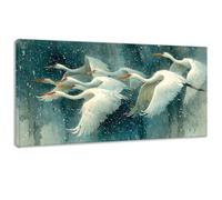 Abstract Crane Painting by Numbers for Adults, Painting by Numbers Kits Canvas, DIY Color Oil Paintings Acrylic Paints, with 3- Paintbrushes, Hobbies for Adults Women 8x16in Without Frame 0z-62