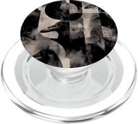 Abstract Crow Raven Geometric Collage Art Pattern PopSockets PopGrip for MagSafe