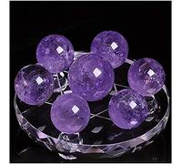 Abstract Crystal Ball Seven Star Array Sculptures Statues Figurines Crafts Ornament Home Decor Ball Natural Crack To Ward Off Evil Spirits, Recruit Wealth, Transfer And Promote Career (Size : 12cm)