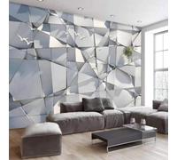 Abstract Cubic Geometric Line Bird 3D Wallpaper Silky Texture Home Study Office Grey Dining Room Sofa Bedroom Living Room TV Backdrop-250cm×170cm