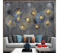 Abstract Cubic Line Flower Creative 3D Wallpaper Textured Silk Easy Install Living Room Sofa Bedroom Dining Room Home Decoration Wall-250cm×170cm