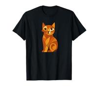 Abstract Cubist Cat Geometric Artistic Design T-Shirt