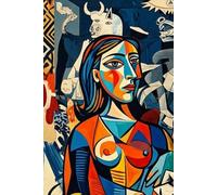Abstract Cubist Muse Composition Notebook: 6x9 Inch Journal with 100 Lined Pages, Picasso Inspired Surrealism Art Cover, Artistic Diary for Creative Writing and Note Taking