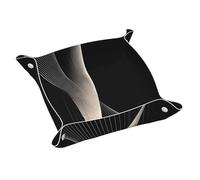 Abstract Curves Double-Sided Full Print, Leather Tray, Suitable for Placing Some Small itemsã€‚