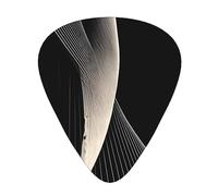 Abstract Curves Multi-Thickness Guitar Pick Set 12 Pieces Clear Tone Comfortable Feel Strong Wear Resistance And Toughness Comes With Transparent Box