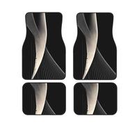 Abstract Curves Print Car Foot Mat Set of 4 Pieces - Universal/Anti-Slip Front & Rear Floor Mats, for Cars Trucks