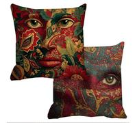 Abstract Cushion Covers 18x18in Garden Cushions Waterproof Sofa Cushions for Outdoor Furniture Face Outdoor Cushion Covers Set of 2 Linen Throw Pillow Cover Scatter Extra Decorative Pillows f-13246