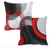 Abstract Cushion Covers 18x18in Garden Cushions Waterproof Sofa Cushions for Outdoor Furniture Modern Outdoor Cushion Covers Set of 2 Linen Throw Pillow Cover Scatter Bed Decorative Pillows f-13858