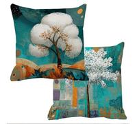 Abstract Cushion Covers 22x22in Garden Cushions Waterproof Sofa Cushions for Outdoor Furniture Tree Outdoor Cushion Covers Set of 2 Velvet Throw Pillow Cover Scatter Extra Decorative Pillows f-14191