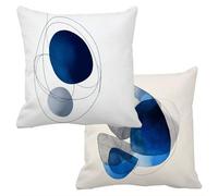 Abstract Cushion Covers 32x32in Garden Cushions Waterproof Sofa Cushions for Outdoor Furniture Simple Outdoor Cushion Covers Set of 2 Linen Throw Pillow Cover Scatter Bed Decorative Pillows f-13745