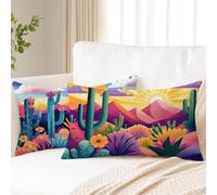 Abstract Cushion Covers 40 x 75 cm Plant Sofa Cushions 2 Pack Rectangle Cushion Covers Linen Throw Pillow Double Sided Printing Outdoor Cushions for Living Room Bedroom Bed Garden Autumn Decor 2s-707