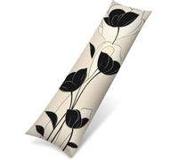 Abstract Cushion Covers 50 x 150 cm Side Sleeper Pillow Cover Flower Pattern Design Waterproof Velvet Pillow Cases Double-Sided Printing with Invisible Zipper for Bedroom Livingroom Gifts, Model1903