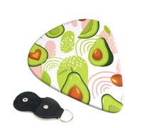 Abstract Cute Green Avocado Pattern 6Pcs Guitar Picks Celluloid Picks Plectrums for Electric Acoustic Guitar Accessories - 0.46mm