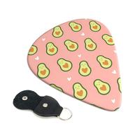 Abstract Cute Green Avocado Pattern Guitar Picks Different Thickness Celluloid Guitar Picks for UKulele Electric Guitar Acoustic Guitar Bass - 0.46mm