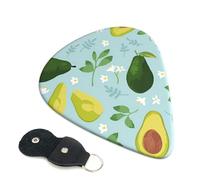 Abstract Cute Green Avocado Pattern Guitar Picks for Guitar Accessories for Men Dad Boyfriend Ukulele Bass Player Musicians - 0.71mm