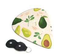Abstract Cute Green Avocado Pattern Guitar Picks for Guitar Accessories for Men Dad Boyfriend Ukulele Bass Player Musicians - 0.96mm