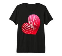 Abstract Cute Red Heart Modern Minimalist Valentine Love Premium T-Shirt