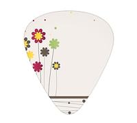 Abstract Daisy Guitar Picks 12 Pack Universal ABS Guitar Picks,Colorful Abstract Blossoms with Little Dots and Lines Springfield Art,for Acoustic and Electric Guitar