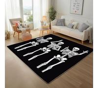 Abstract Dancing Skeleton Door Mats 80x150cm Runner Rug Human skull Carpet Mat for Bedroom Living Room Hallway Kitchen Front Door Entrance Decor Washable Area Rug