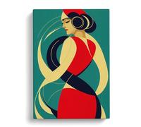 Abstract Dancing Woman No.1 Canvas Print | Gallery Wrapped 30mm Frame Wall Art | 30x20 inches | Ready to Hang | Abstract People Picture | Living Room Bedroom Lounge Office