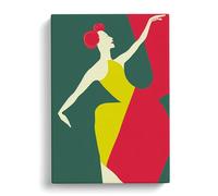 Abstract Dancing Woman No.3 Canvas Print | Gallery Wrapped 30mm Frame Wall Art | 30x20 inches | Ready to Hang | Abstract People Picture | Living Room Bedroom Lounge Office