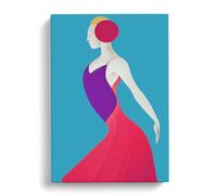 Abstract Dancing Woman No.4 Canvas Print | Gallery Wrapped 30mm Frame Wall Art | 30x20 inches | Ready to Hang | Abstract People Picture | Living Room Bedroom Lounge Office