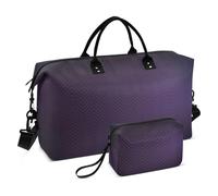 Abstract Dark Blurred Black Gradient Duffle Travel Bag & Make up Pouch Set of 2, Cartoon Garment Duffle Bag Carry on Duffel Overnight