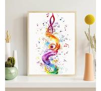 Abstract Diamond Art 5D Note Diamond Painting Kits for Adults Full Round Drill, Crystal Rhinestone Embroidery Kit, DIY Paint by Numbers Cross Stitch Gem Art, Home Wall Decor Gifts 10x15cm(4x6"),z@1216