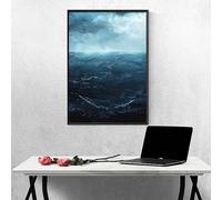 Abstract Diamond Art Blue 5d Diamond Painting Kits for Adults Full Drill Crystal Art Kits for Beginners, DIY Cross Stitch Embroidery Crafts Pictures for Home Wall Decor, Gifts 16×20 inch PJY1 Y-A