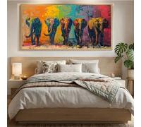 Abstract Diamond Art Kits Adults,16x32 inch Large Diamond Painting Kits for Adults, 5D Crystal Art Full Drill, Elephant Dimond Dots Paintings, DIY Cross Stitch Embroider Crafts Kits, Wall Deco Mq-63