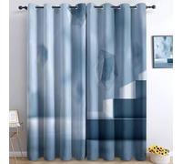 Abstract Diamond Geometric Space 100% Blackout Curtains W 92" x L 72" for Bedroom and Living Room, Super Soft Surrealism Style Printed Thermal Insulated Curtains, Eyelet Light Blocking Window Drapes