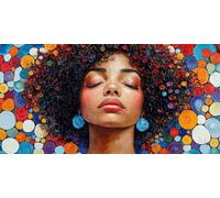 Abstract Diamond Painting Kit with Complete Set of Diamond Art Accessories, DIY Full Drill Embroidery Kit, Woman Diamante Gems Canvas Wall Art Crafts for Adults, Room Decor Gifts 24 x 48 in ZSHD-0339