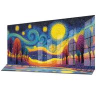 Abstract Diamond Painting Starry Sky Large Diamond Art for Adults 150x60cm, DIY Craft Kits for Beginners Crystal Embroidery Canvas Mosaic Paintings for Home Wall Decor, Hobbies for Women Gifts C-618