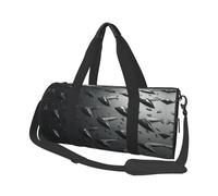 Abstract Diamond Plate Travel Duffel Bag Sports Gym Bag, Lightweight Overnight Weekender Bag With Shoes Compartment Yoga Gym Sports Bag For Men Women