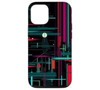 Abstract Digital Lines Geometric Tech Modern Graphic Case for iPhone 12/12 Pro