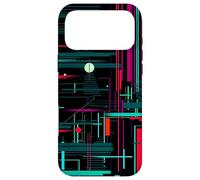 Abstract Digital Lines Geometric Tech Modern Graphic Case for iPhone 17 Pro Max