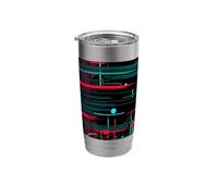 Abstract Digital Lines Geometric Tech Modern Graphic Stainless Steel Insulated Tumbler