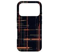 Abstract Digital Lines Grid Futuristic Tech Graphic Art Case for iPhone 17 Pro