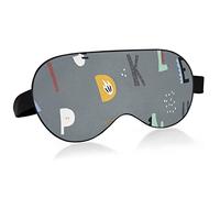 Abstract Dino ABC Seamless Sleep Eye Mask, Sleeping Mask & Blindfold with Elastic Headband Soft Comfort Eyeshade Sleep Cover for Travel Yoga Nap