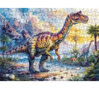 Abstract Dinosaur Puzzle - 3000 Piece Jigsaw Puzzles for Adults - The Back Features Printed Letter Guides - and The Pieces fit Together Snugly - Wooden Puzzles for Adults 48.0 X 31.9 Inch s7h-556