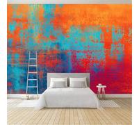 Abstract Distressed Paint Graffiti 3D Print Wallpaper, Non-Woven Wall Mural for Living Room Bedroom Background - 150 x 105 cm (W x H) Decoration Poster Picture Mural Wallpaper (Not Peel and Stick)