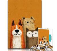 Abstract Dog 1000 Piece Jigsaw Puzzles for Teenagers Gifts,Help The Brain Exercise Addictive Toys to Cultivate Patience Suitable for Couples (38x26cm)