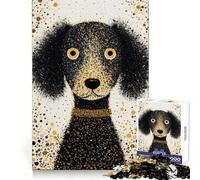 Abstract Dog Portrait 1000 Piece Jigsaw Puzzle for Adults Mindful Game High Def Print Happy Challenge Thoughtful Gift (50x75cm)