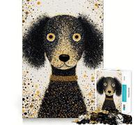 Abstract Dog Portrait 1000 Piece Jigsaw Puzzle for Adults Mindful Game High Def Print Happy Challenge Thoughtful Gift (50x75cm)
