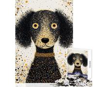 Abstract Dog Portrait for Adults 1000 Piece Puzzle Train Logical Thinking And Problem-solving Relaxing Stress Free Enjoyment (38x26cm)