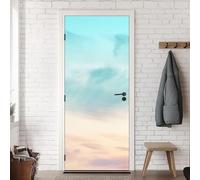 Abstract Door Stickers for Interior Doors Blue Door Murals Self Adhesive 3D Wallpaper Decals for Bedroom Bathroom Living Room Decor 37.4"x84.6" A-2471